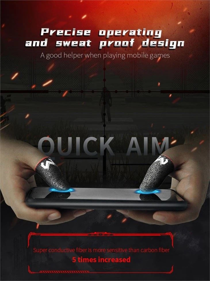 Memo FS01 Pro Gaming Finger Sleeves: Anti-Sweat, Ultra-Thin, High Sensitivity for Mobile FPS